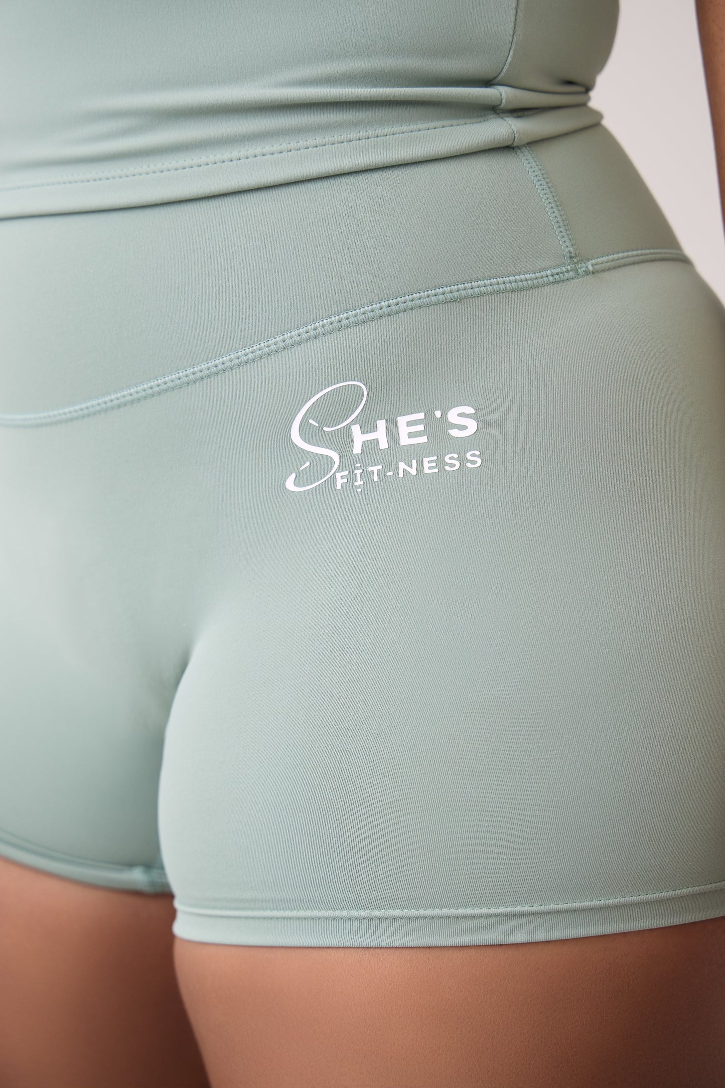 She's Fitness Seamless Sage Green Shorts
