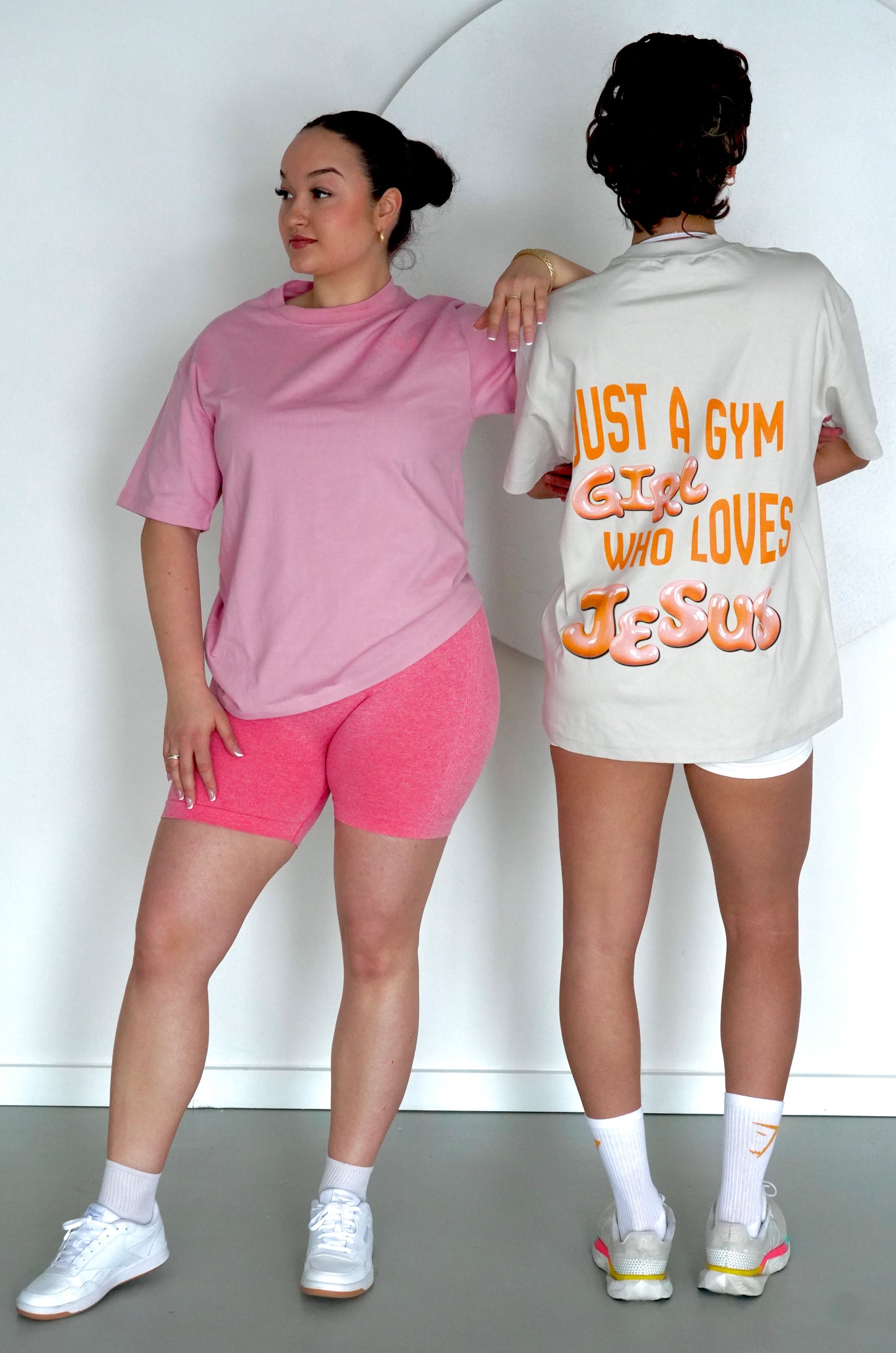 JUST A GYM GIRL WHO LOVES JESUS | ORANGE ON CREAM
