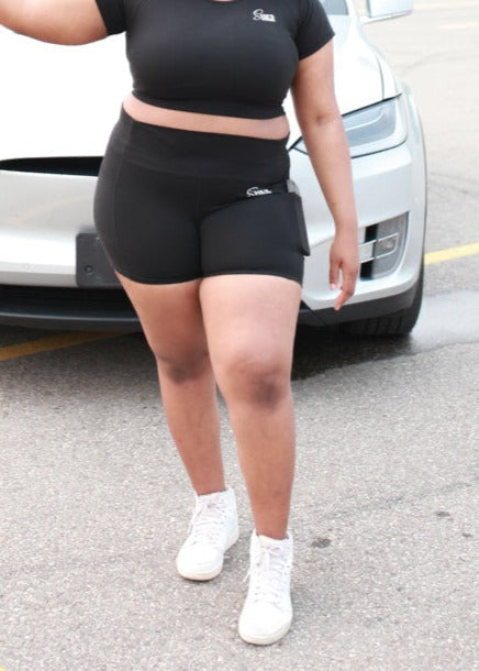 She's Fitness Midnight Scrunch buttom shorts