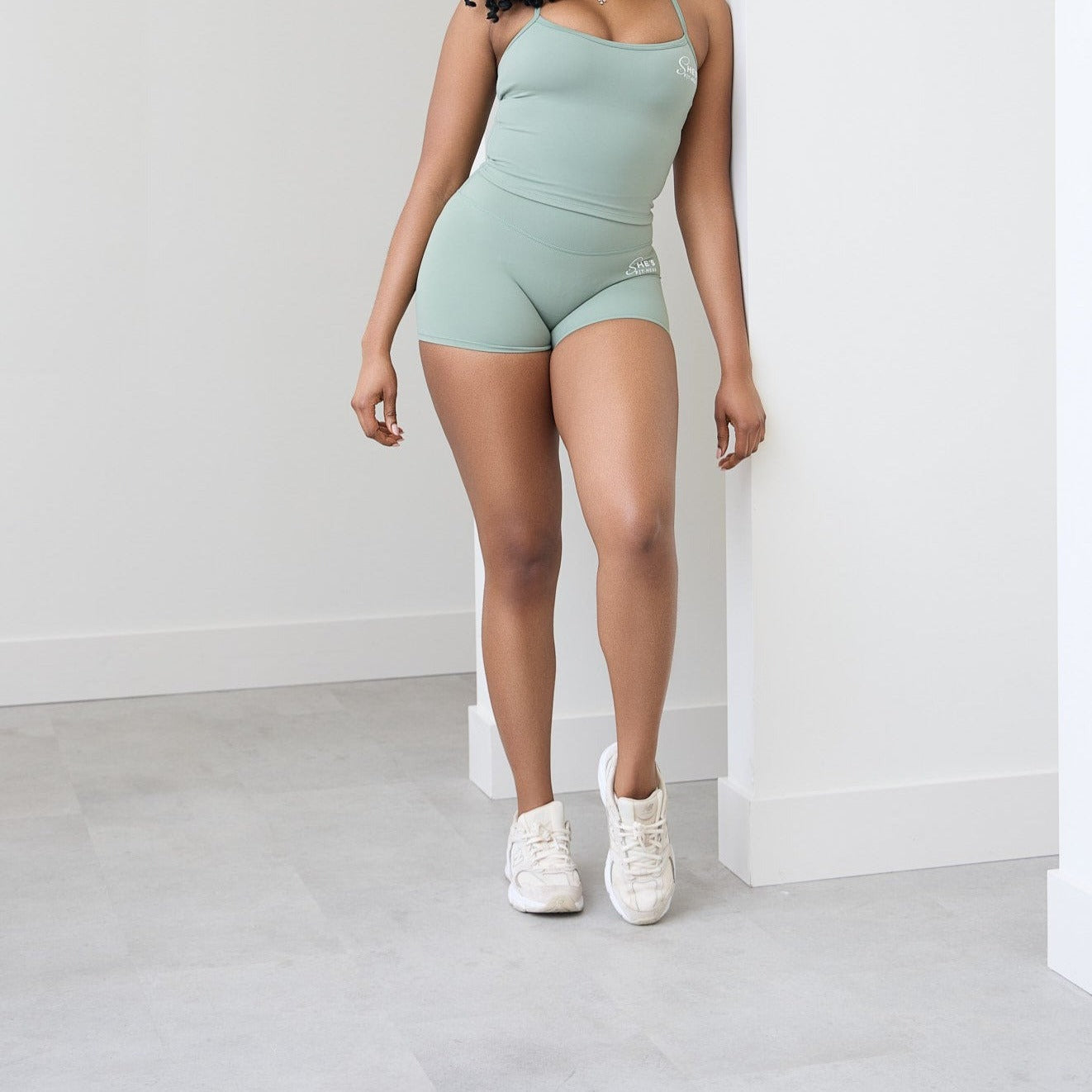 She's Fitness Seamless Sage Green Shorts