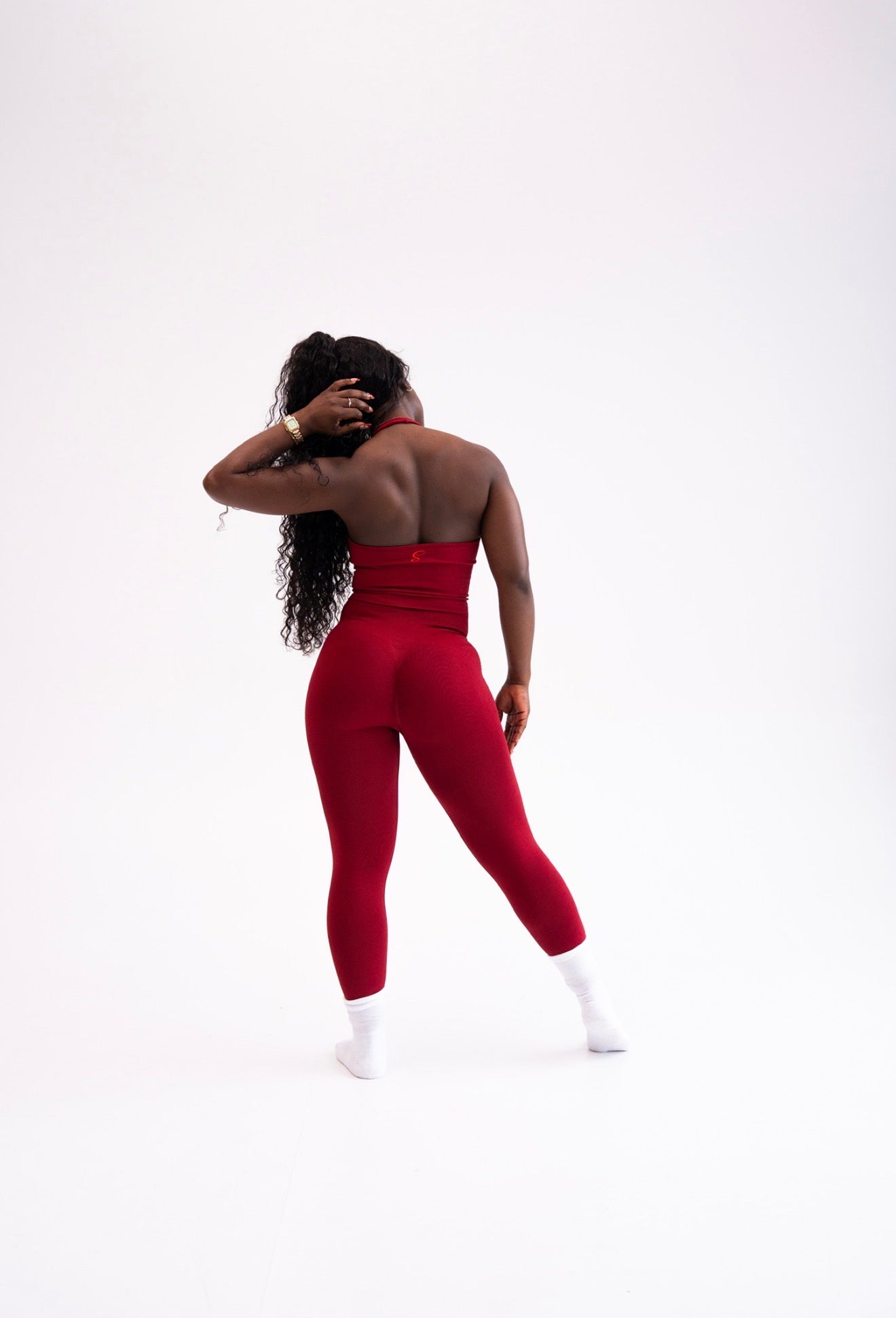 Cherry Red Sculpt Leggings