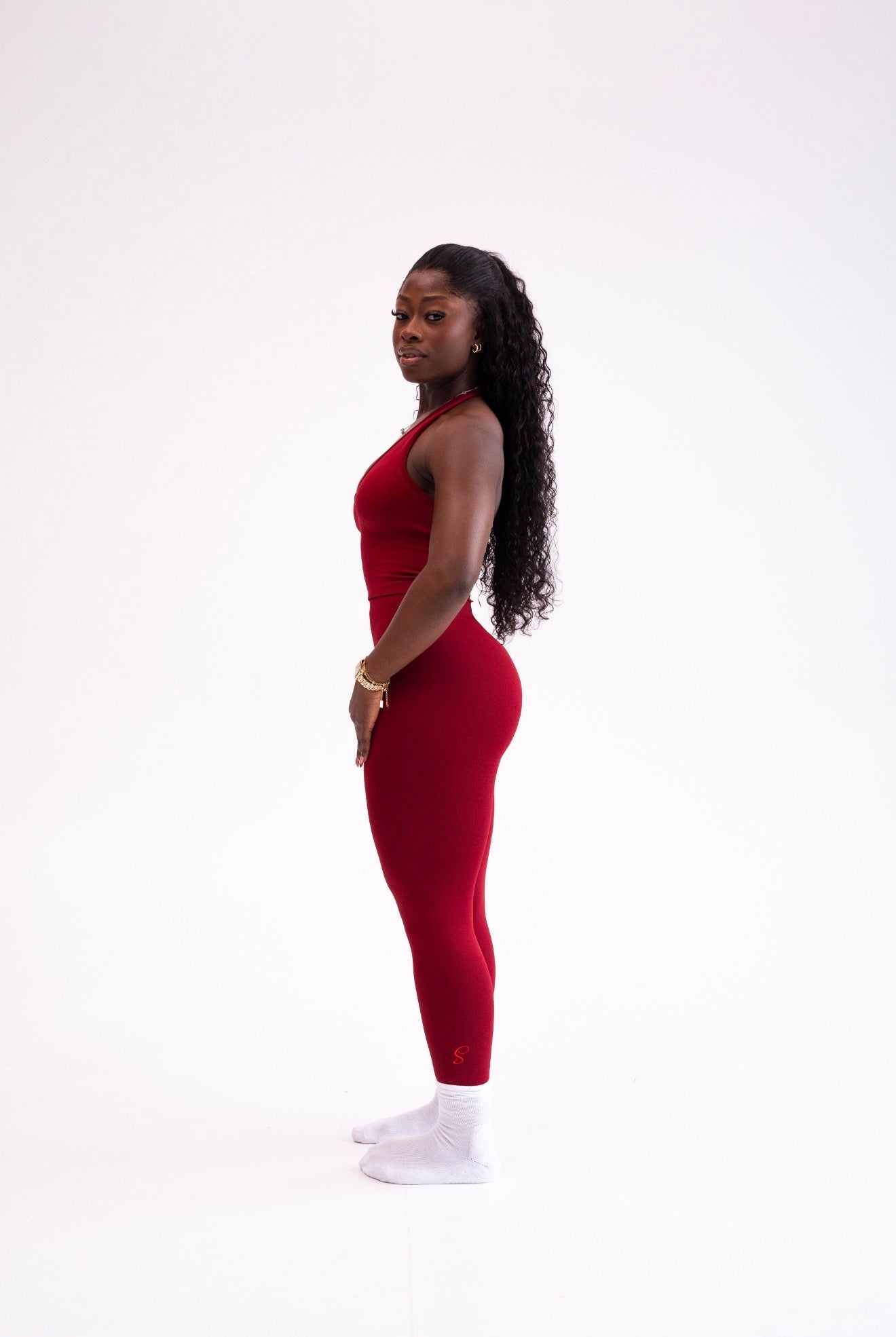 Cherry Red Sculpt Leggings