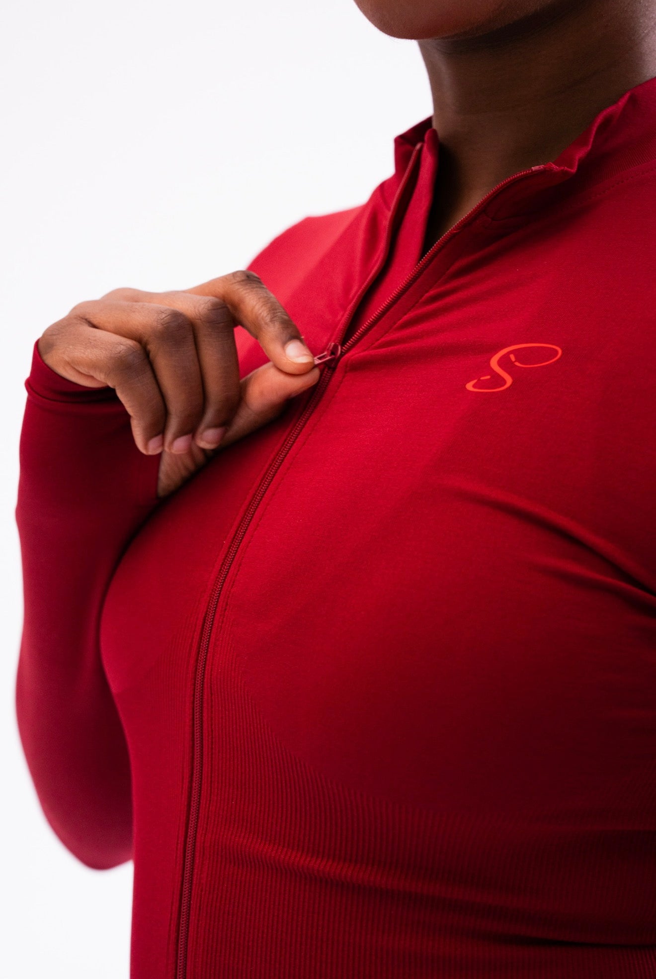 Cherry Red Zip Up Jacket