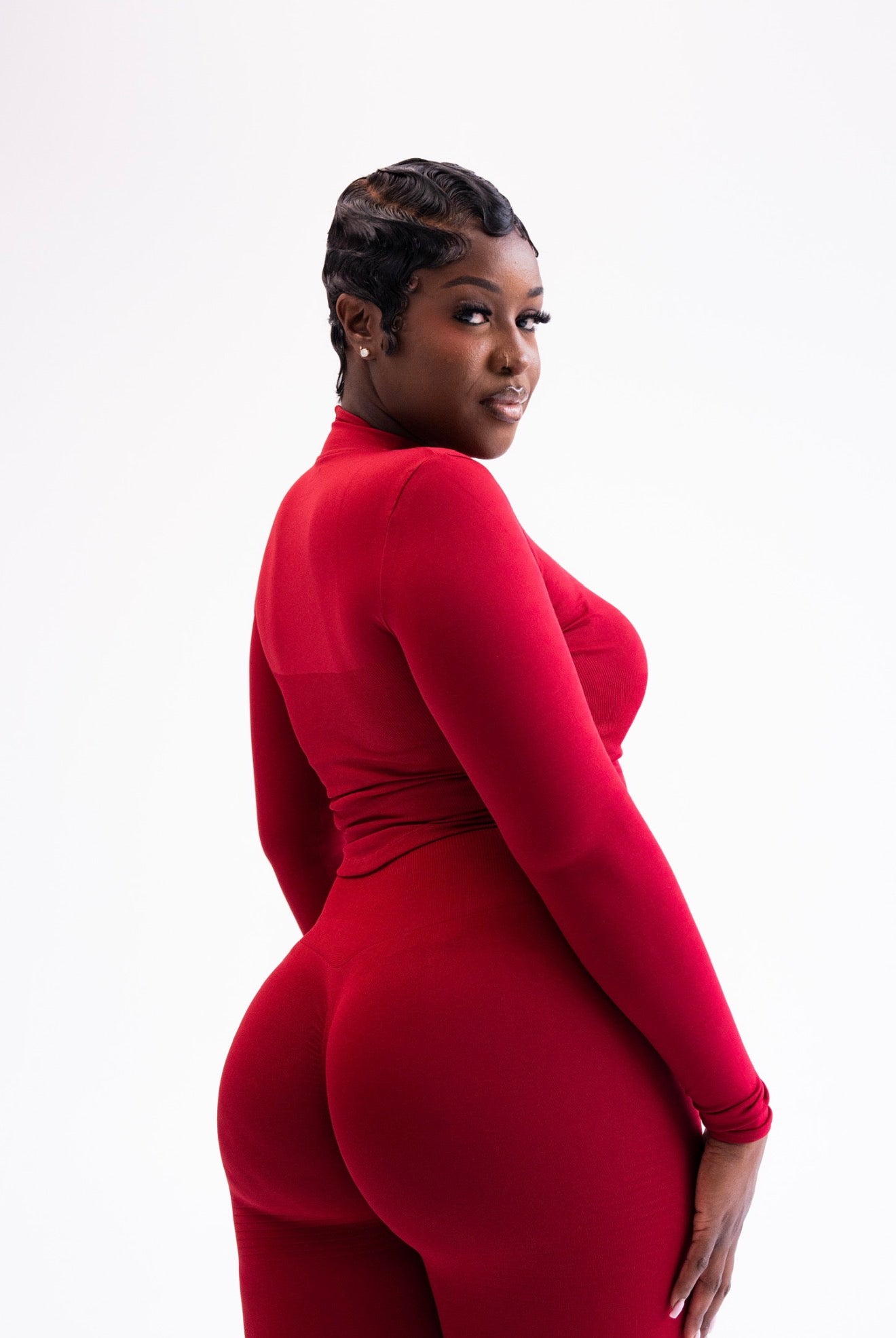 Cherry Red Zip Up Jacket