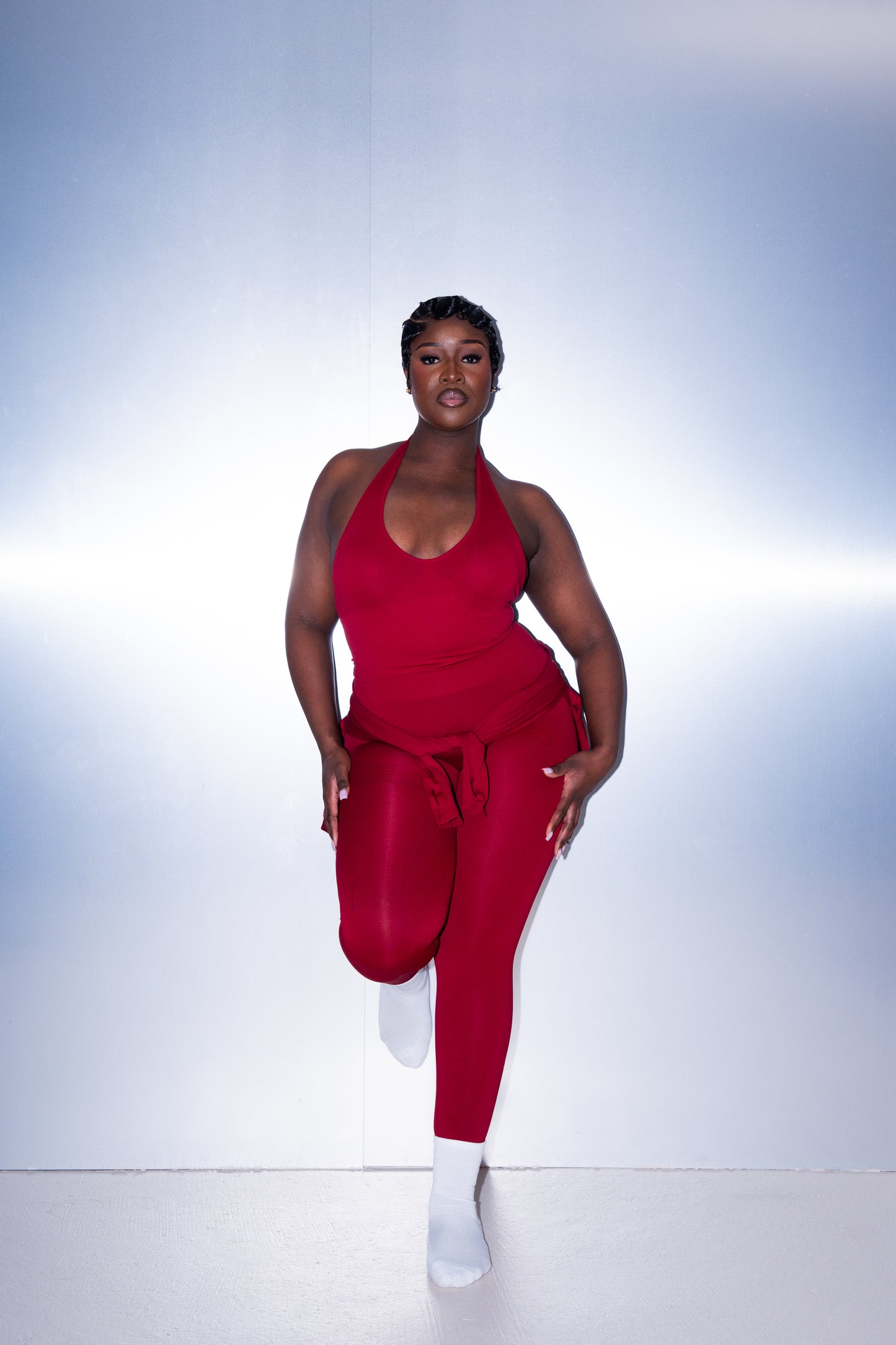 Cherry Red Sculpt Leggings