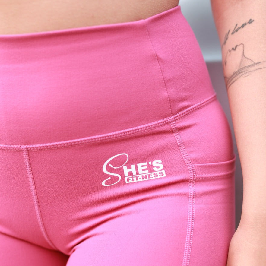 She's Fitness Blushy Pink Scrunch Shorts